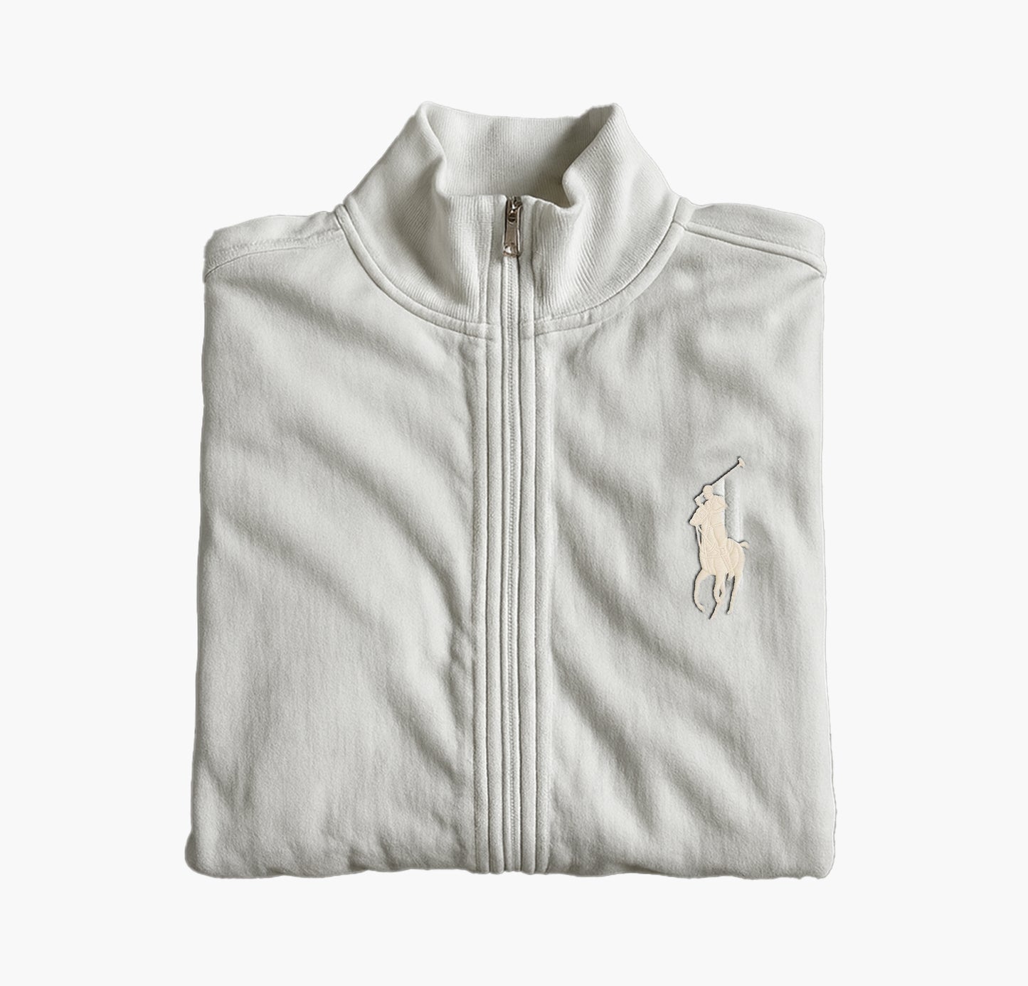 Ralph Lauren White Zip Sweatshirt (S)
