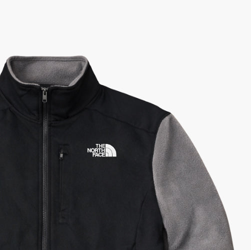 The North Face Grey & Black Nylon Fleece Jacket (M)
