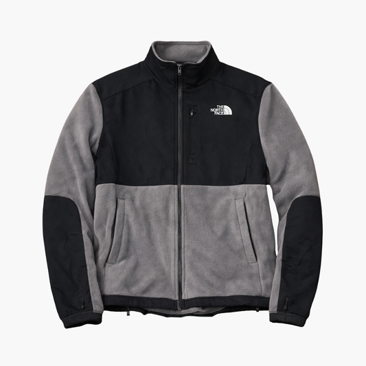 The North Face Grey & Black Nylon Fleece Jacket (M)
