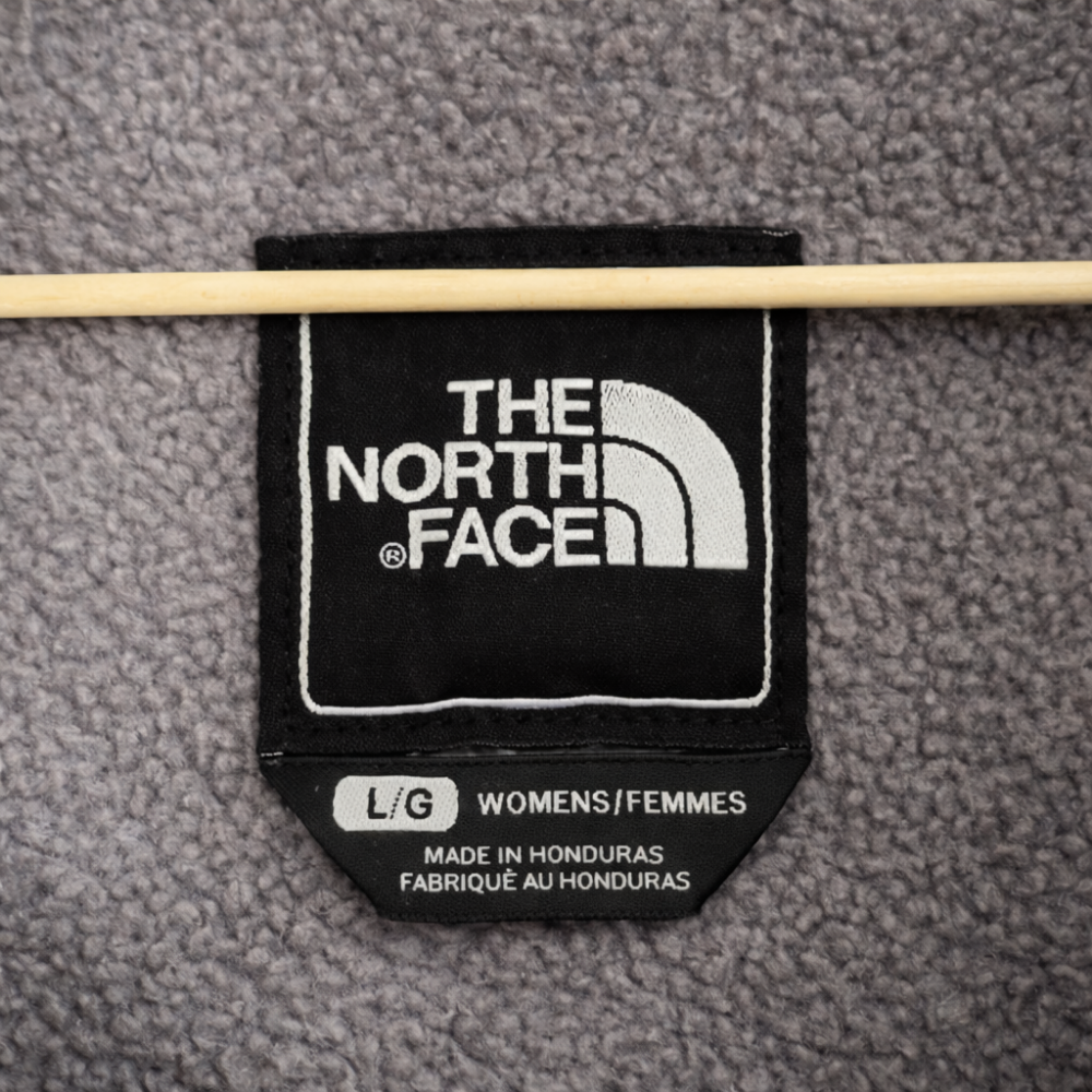 The North Face Grey & Black Nylon Fleece Jacket (M)