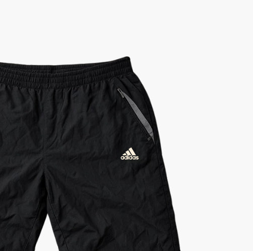 Adidas Vintage Black Track Pants White Stripes (L)