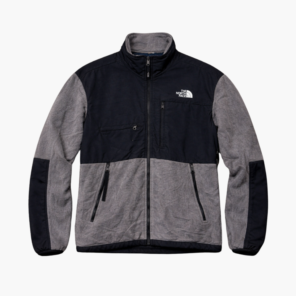 The North Face Grey & Black Denali Fleece Jacket (M)