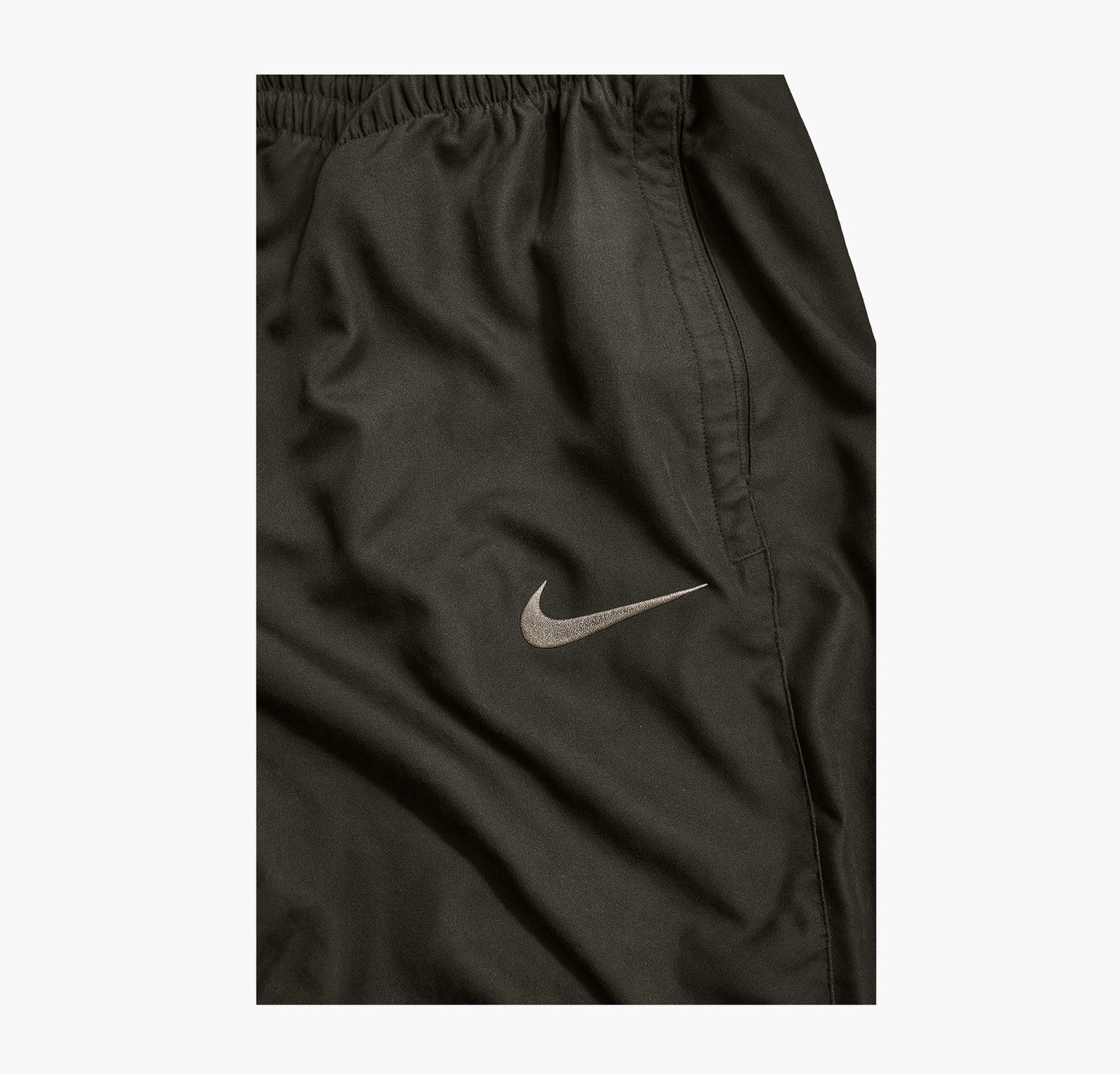 Nike Vintage Sport Pants Black Wide Leg Zip (M)