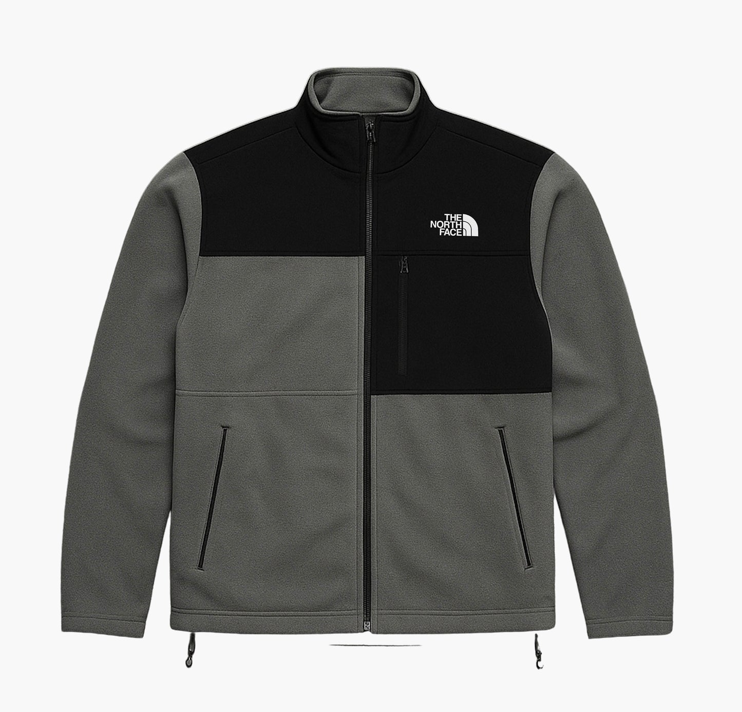 The North Face Vintage Zip-Up Fleece Jacket Black / Grey (M)