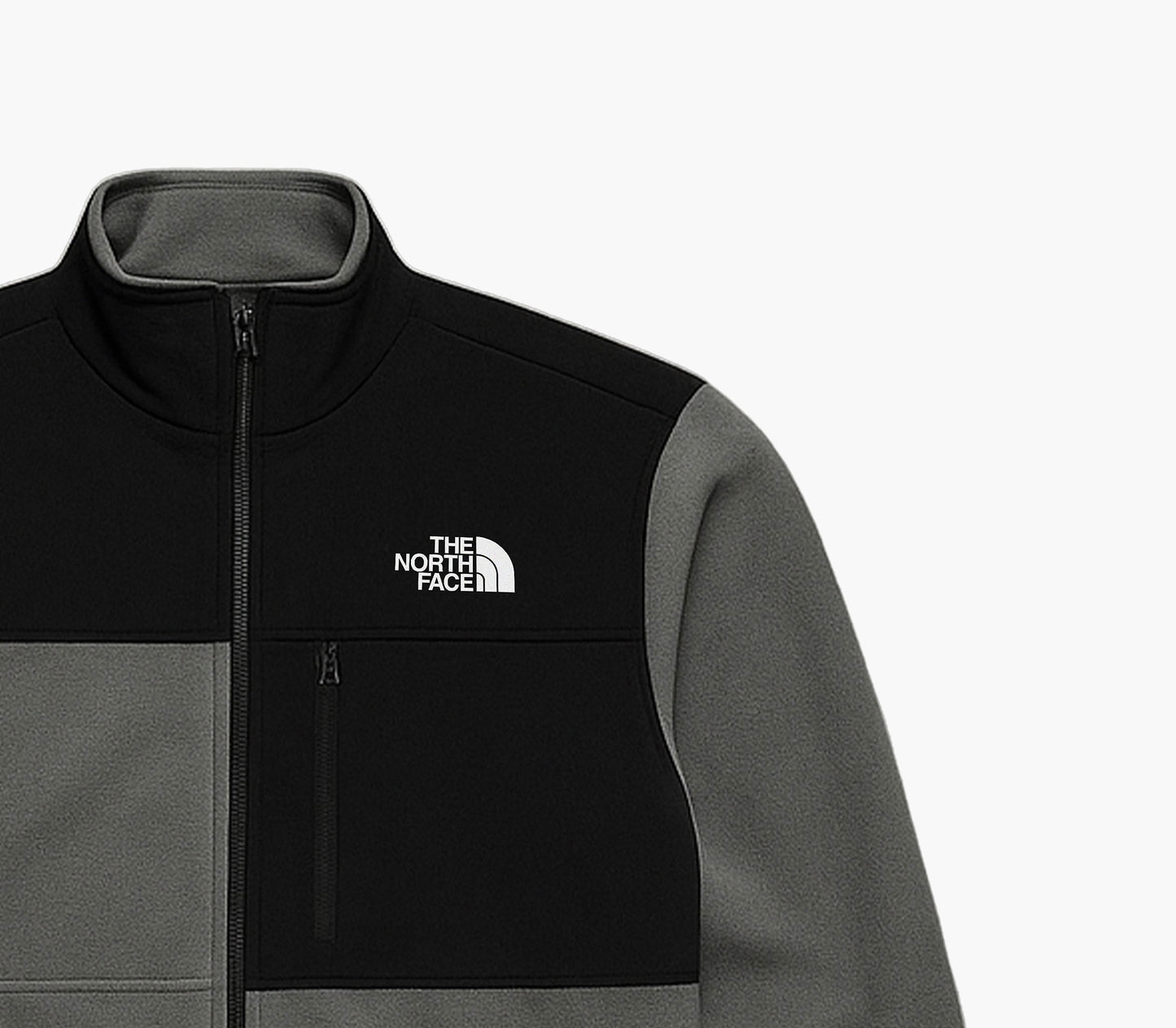 The North Face Vintage Zip-Up Fleece Jacket Black / Grey (M)