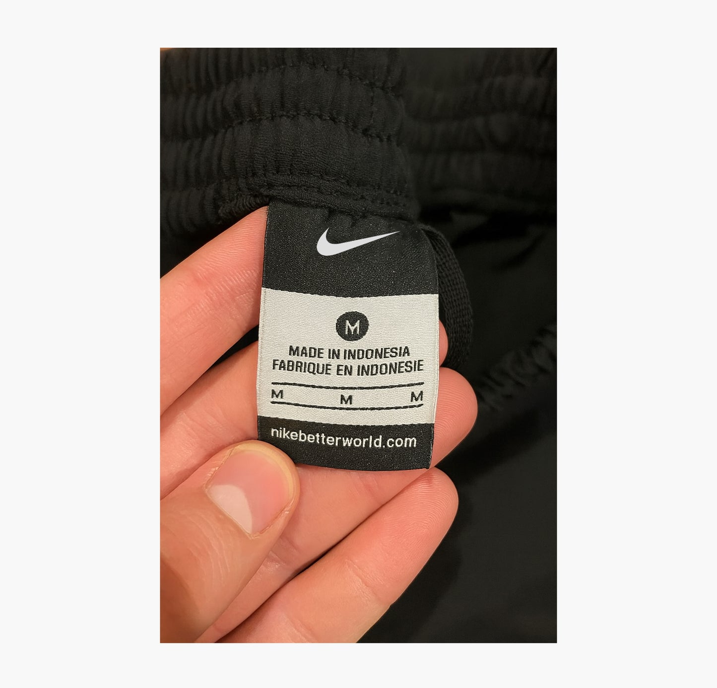 Nike Vintage Sport Pants Black Wide Leg Zip (M)