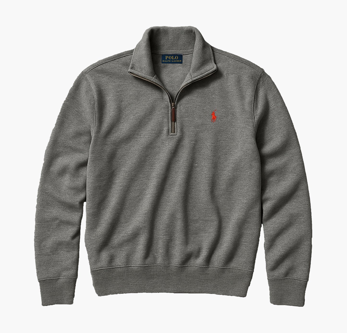 Ralph Lauren Grey Half-Zip Wool Sweater (S)
