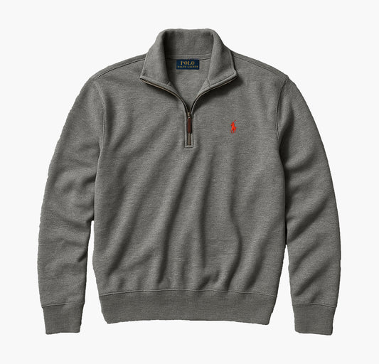 Ralph Lauren Grey Half-Zip Wool Sweater (S)