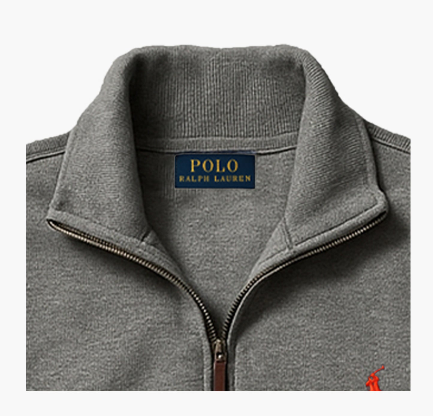 Ralph Lauren Grey Half-Zip Wool Sweater (S)
