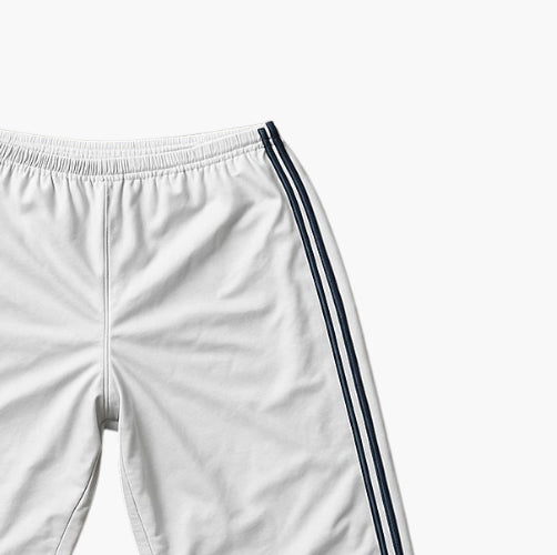 Adidas White Polyester Jogging Pants (L)