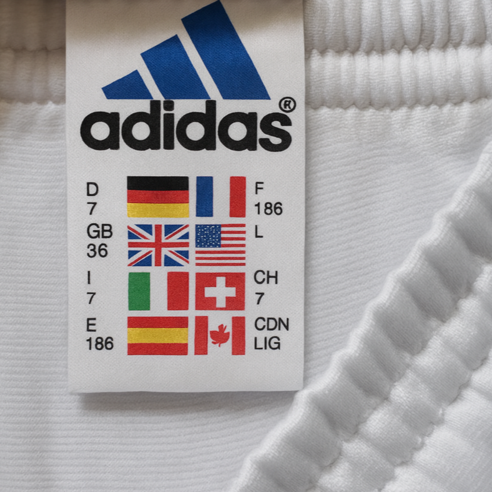 Adidas White Polyester Jogging Pants (L)