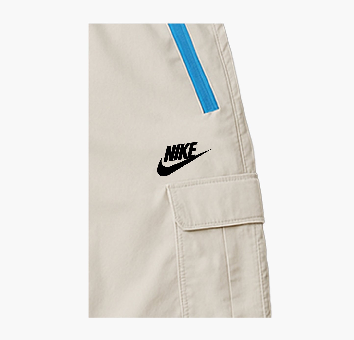 Nike Vintage Men’s Nylon Track Pants Cream (L)