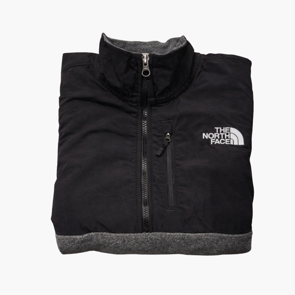 The North Face Grey & Black Fleece Pullover (L)