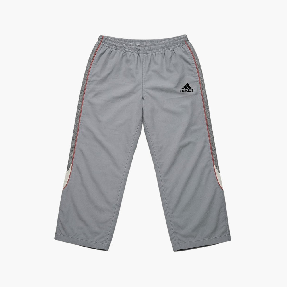Adidas Grey/Light Blue Track Pants (XL)