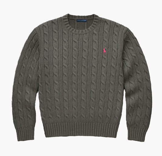 Ralph Lauren Grey Cable Knit Winter Sweater (M/S)