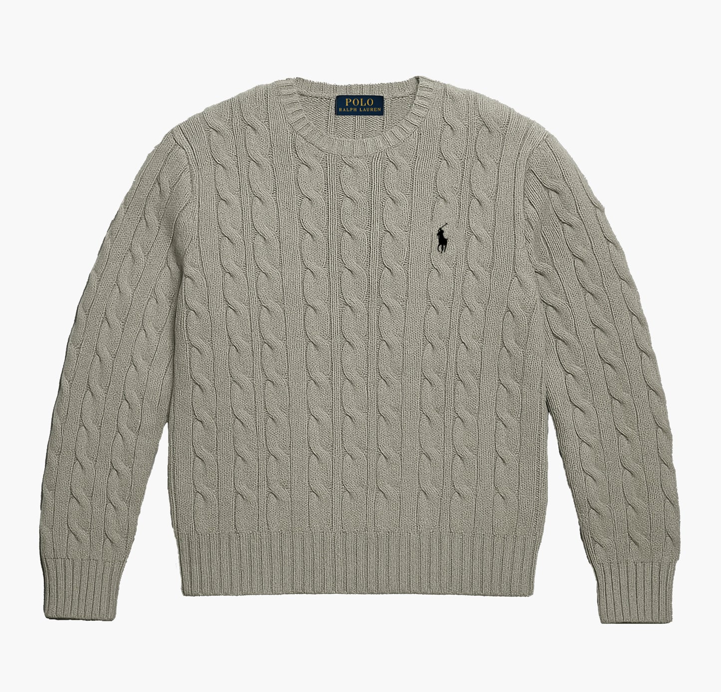 Ralph Lauren Grey Cable Knit Sweater (M)
