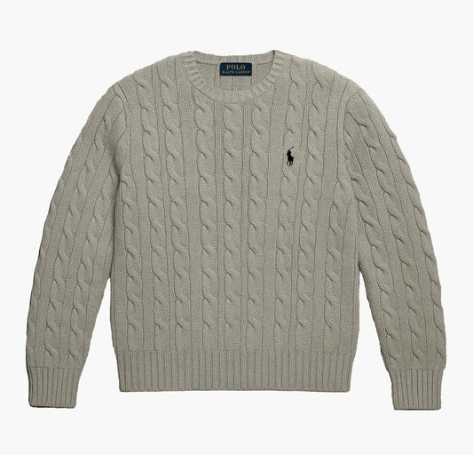 Ralph Lauren Grey Cable Knit Sweater (M)