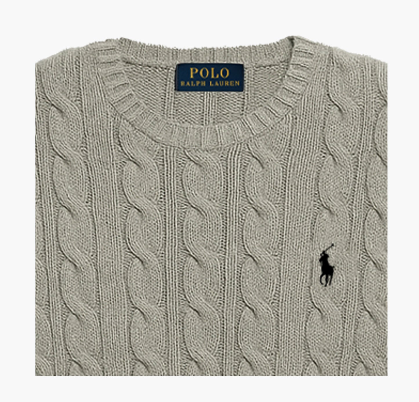 Ralph Lauren Grey Cable Knit Sweater (M)