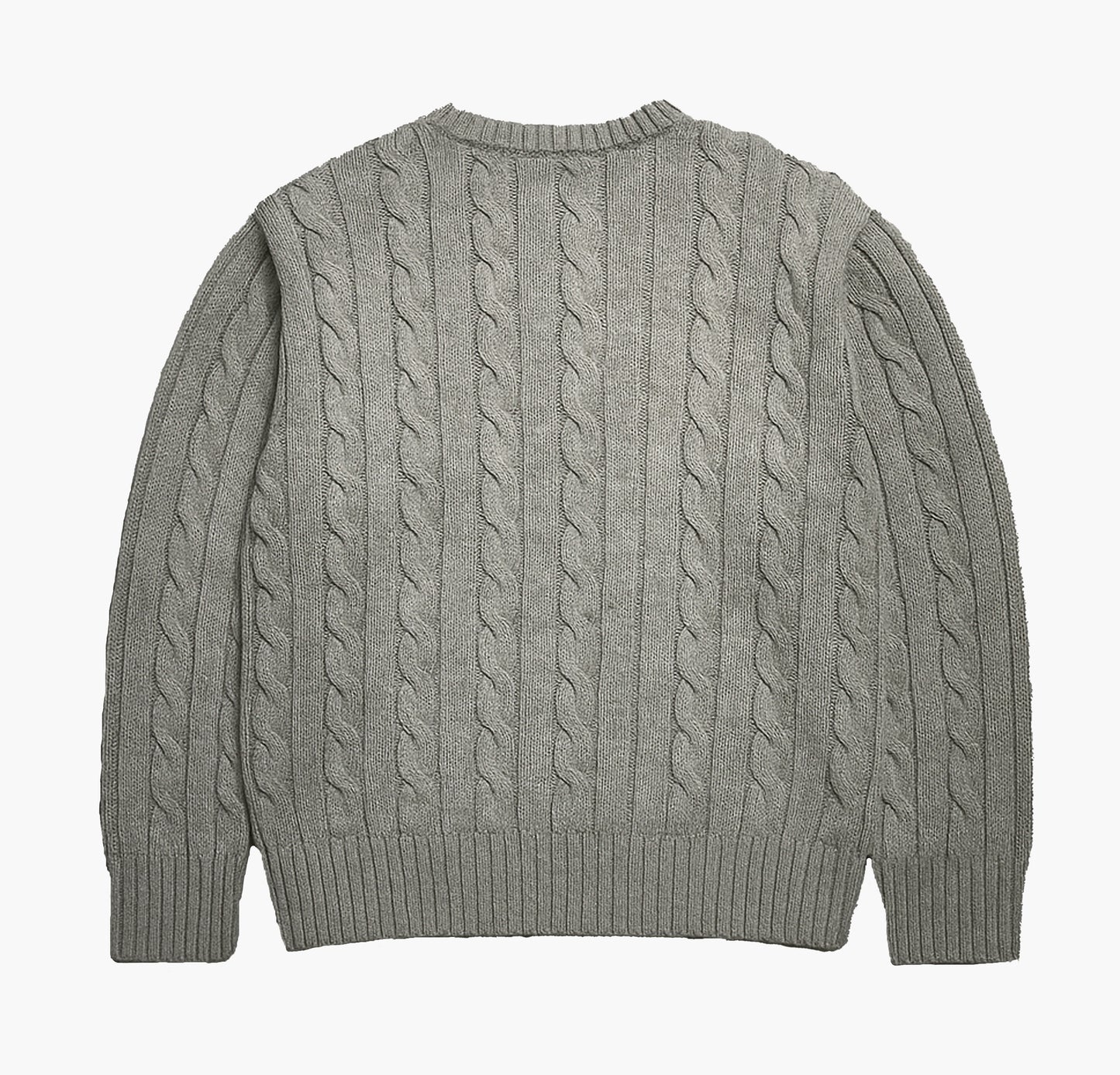 Ralph Lauren Grey Cable Knit Sweater (M)