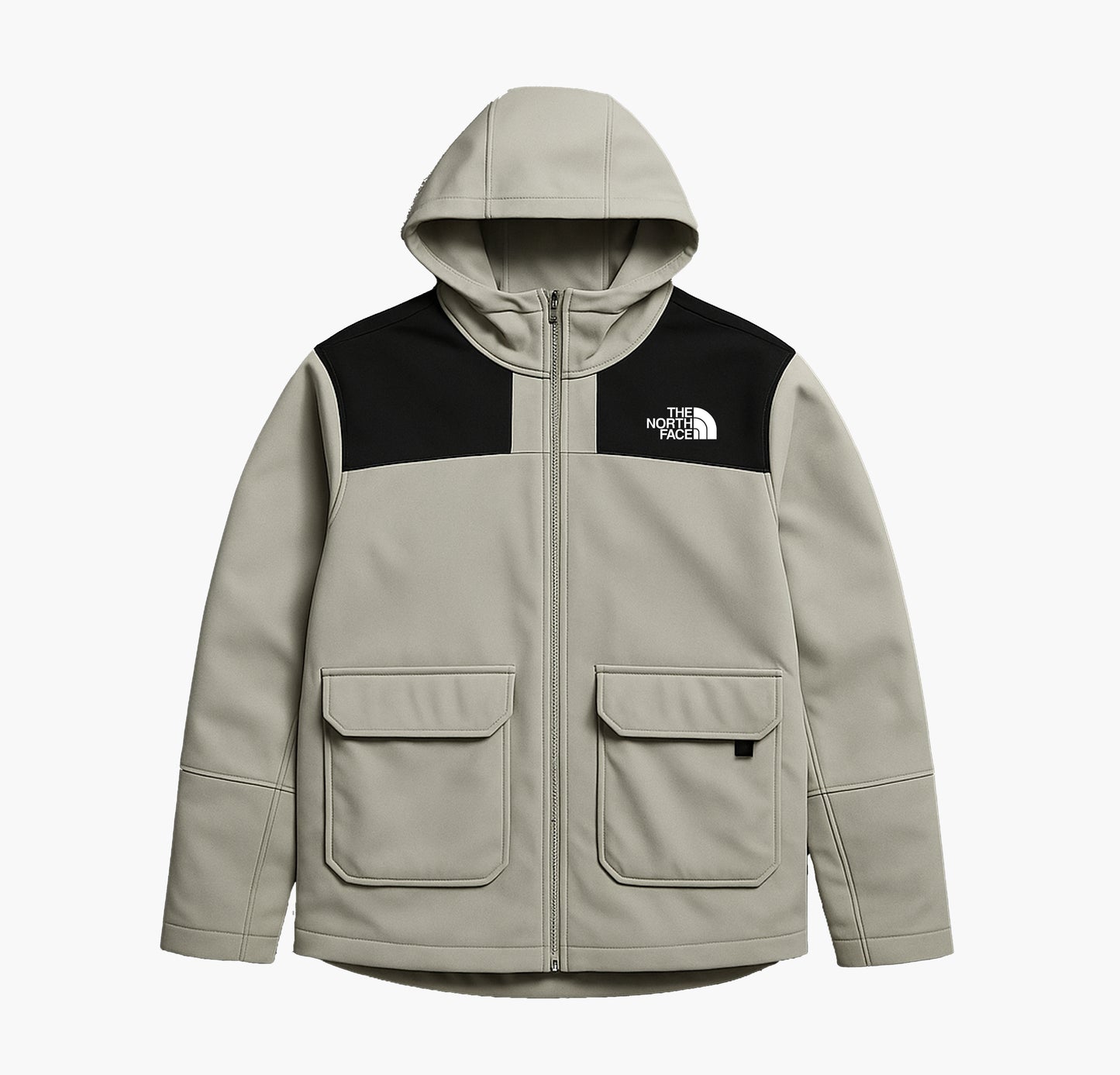 The North Face Vintage Two-Tone Softshell Jacket Cream & Black (M)