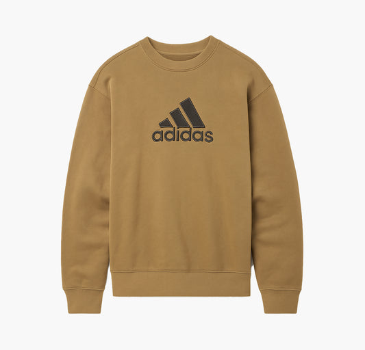Adidas Sweatshirt Khaki Embroidered Logo (S)