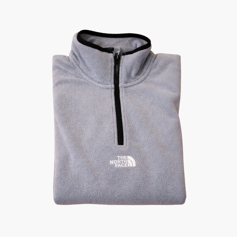 The North Face Light Grey Polar Fleece Sweatshirt (S)