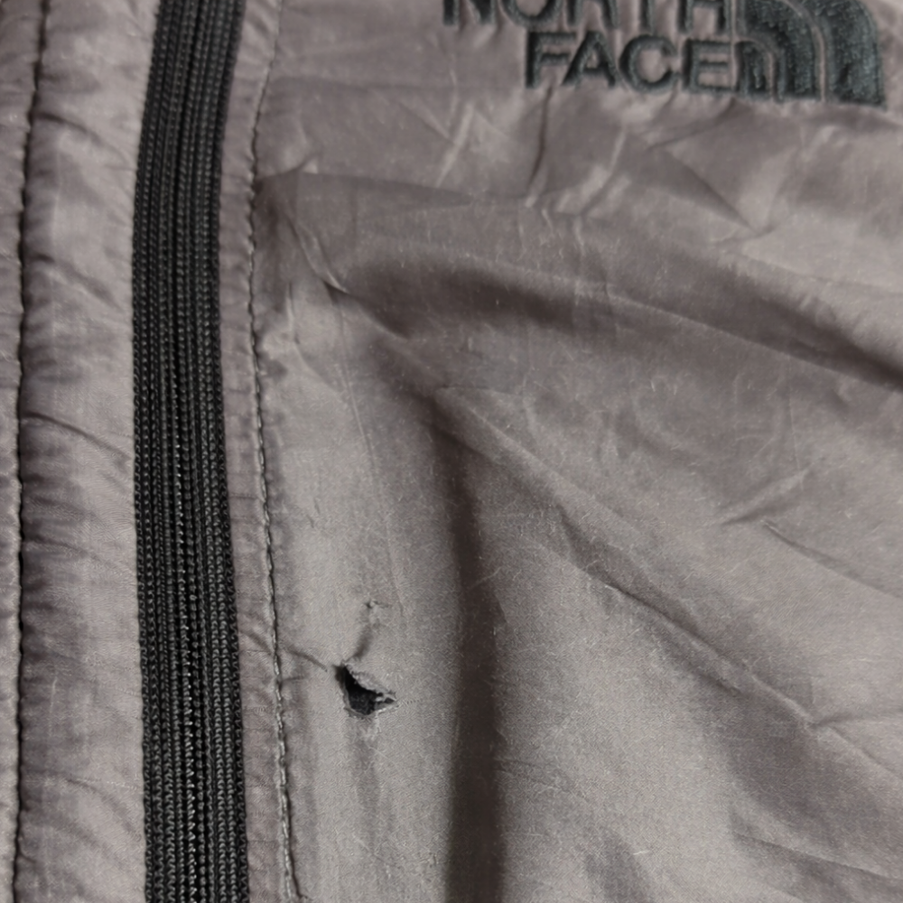 The North Face Black Tech Fleece Jacket with Nylon Chest Pocket (S)