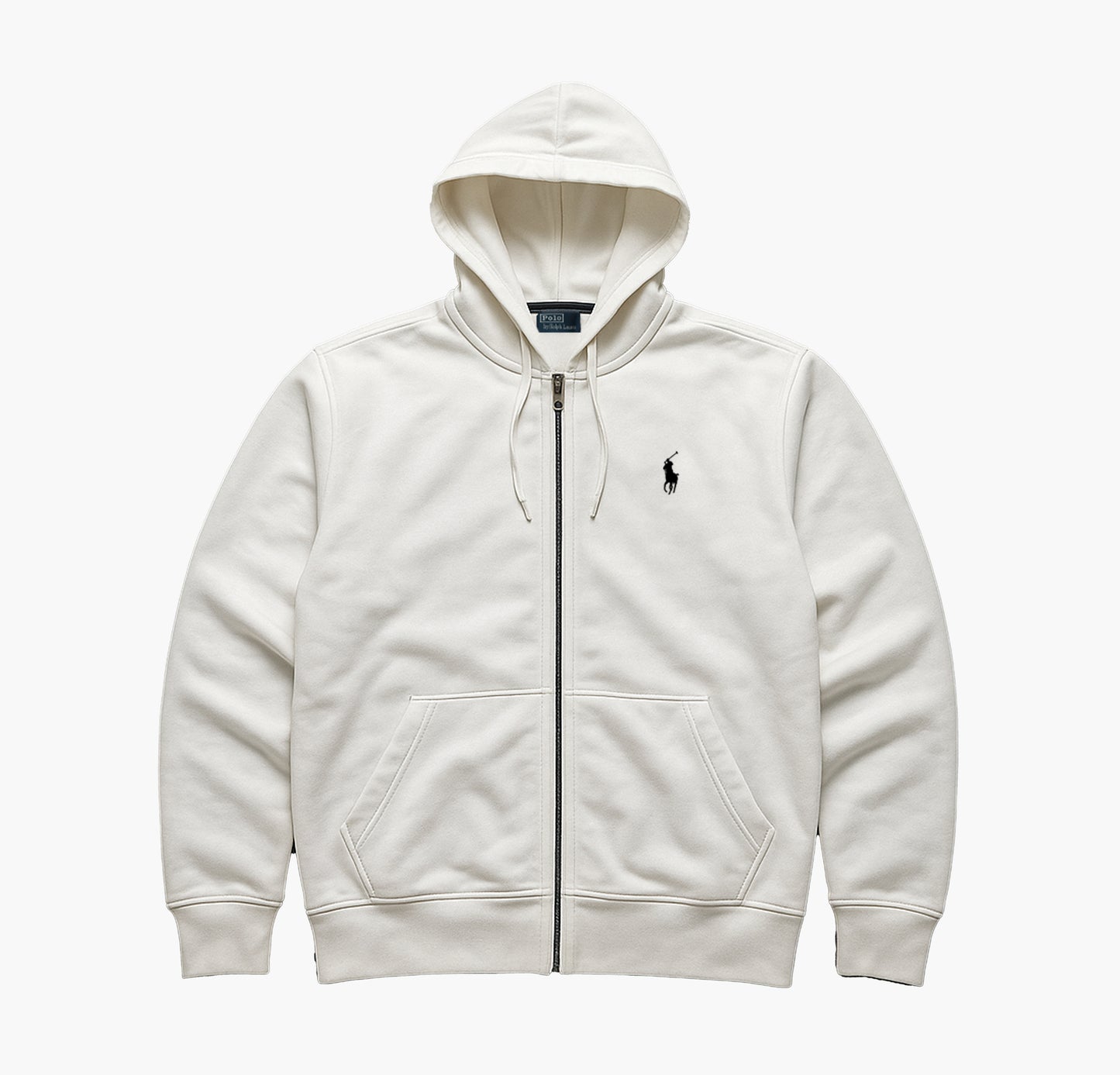 Ralph Lauren White Zip-Up Hoodie (M)