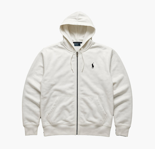 Ralph Lauren White Zip-Up Hoodie (M)