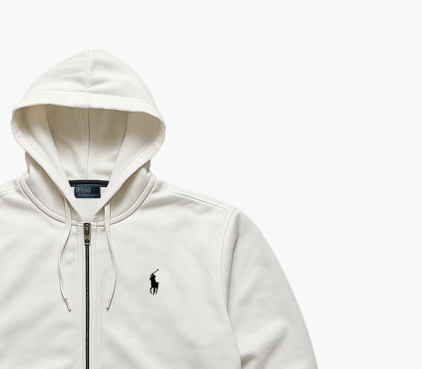 Ralph Lauren White Zip-Up Hoodie (M)