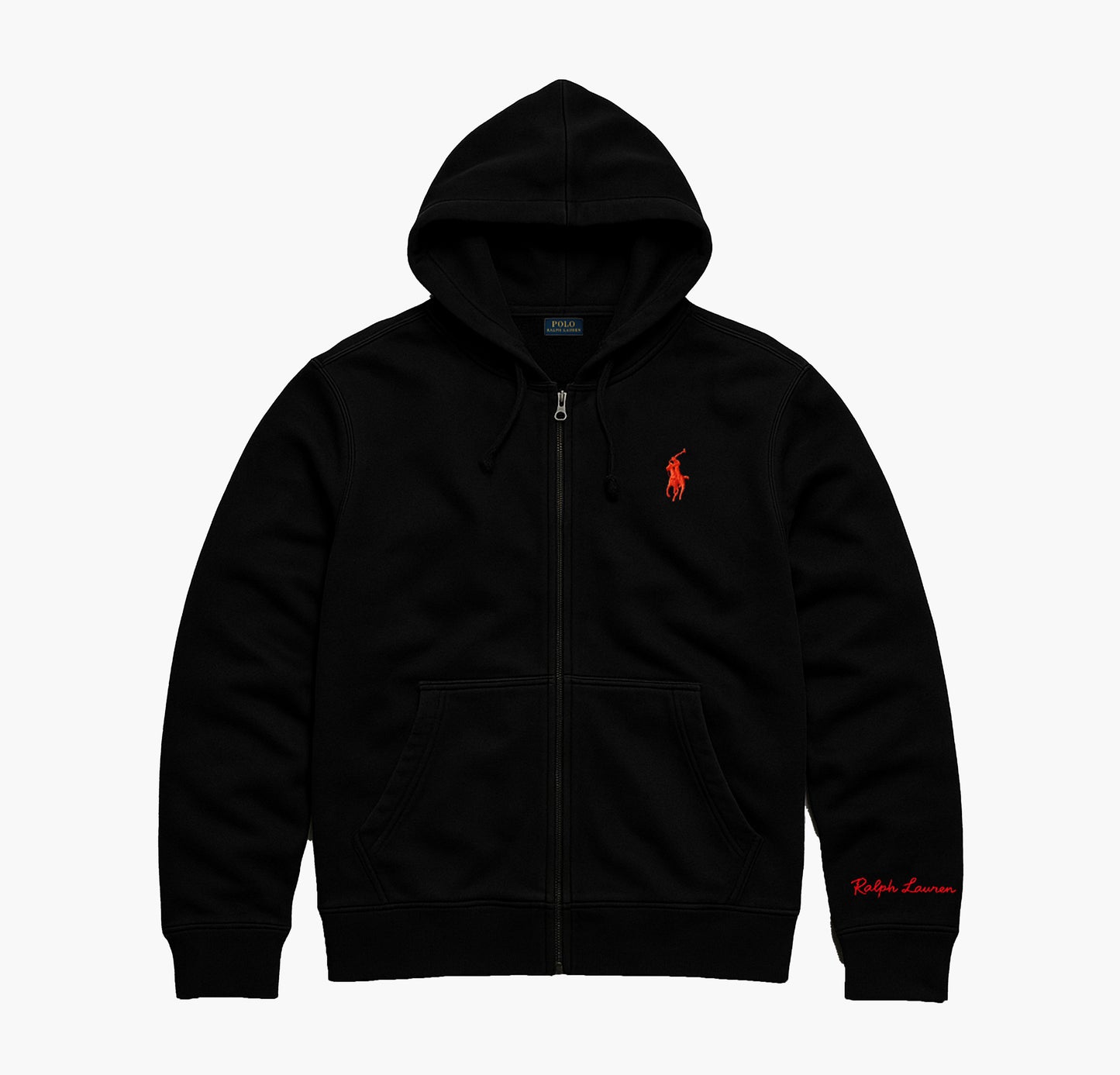 Ralph Lauren Black Zip-Up Hoodie (M)