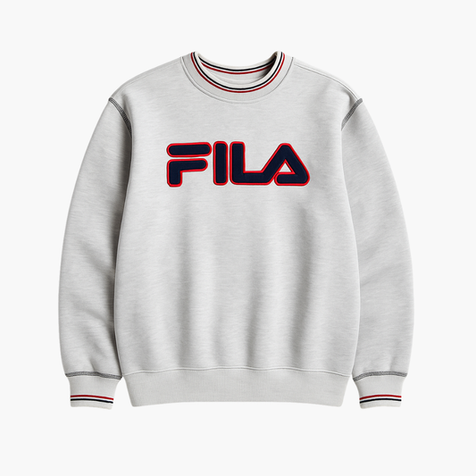 FILA Vintage Crewneck Sweatshirt Embroidered Logo (S)