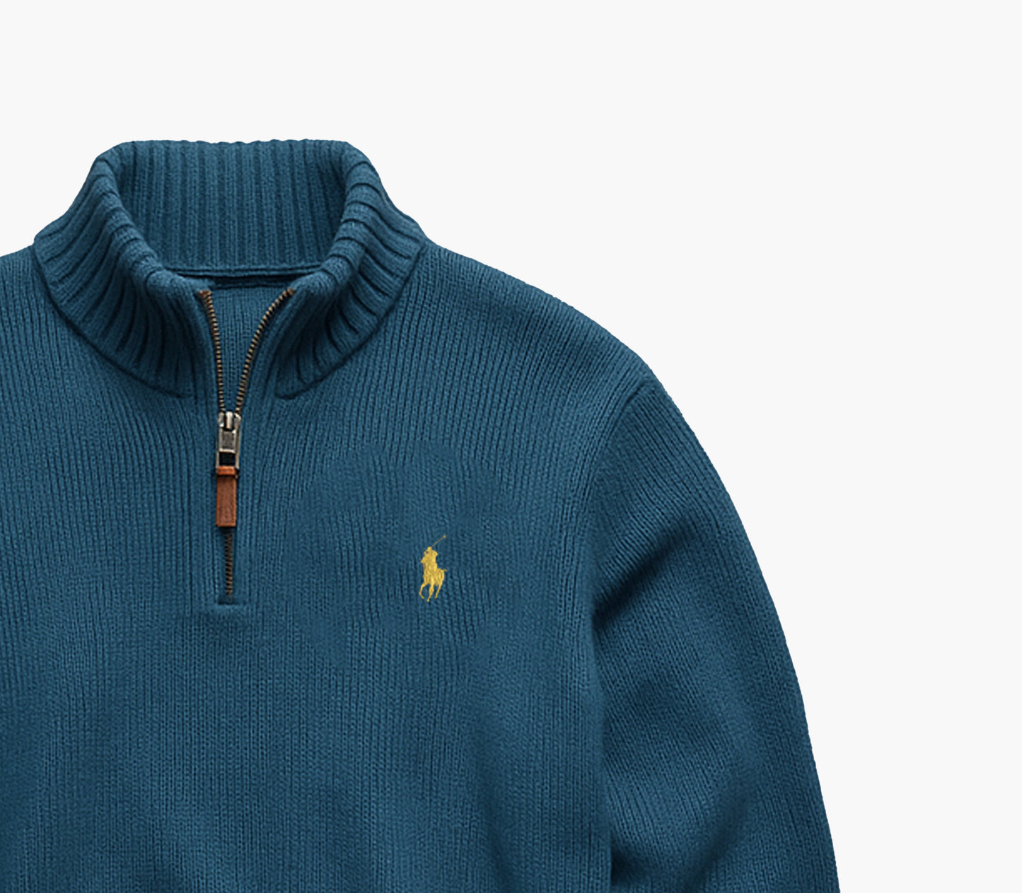 Ralph Lauren Blue Quarter-Zip Sweater (M)