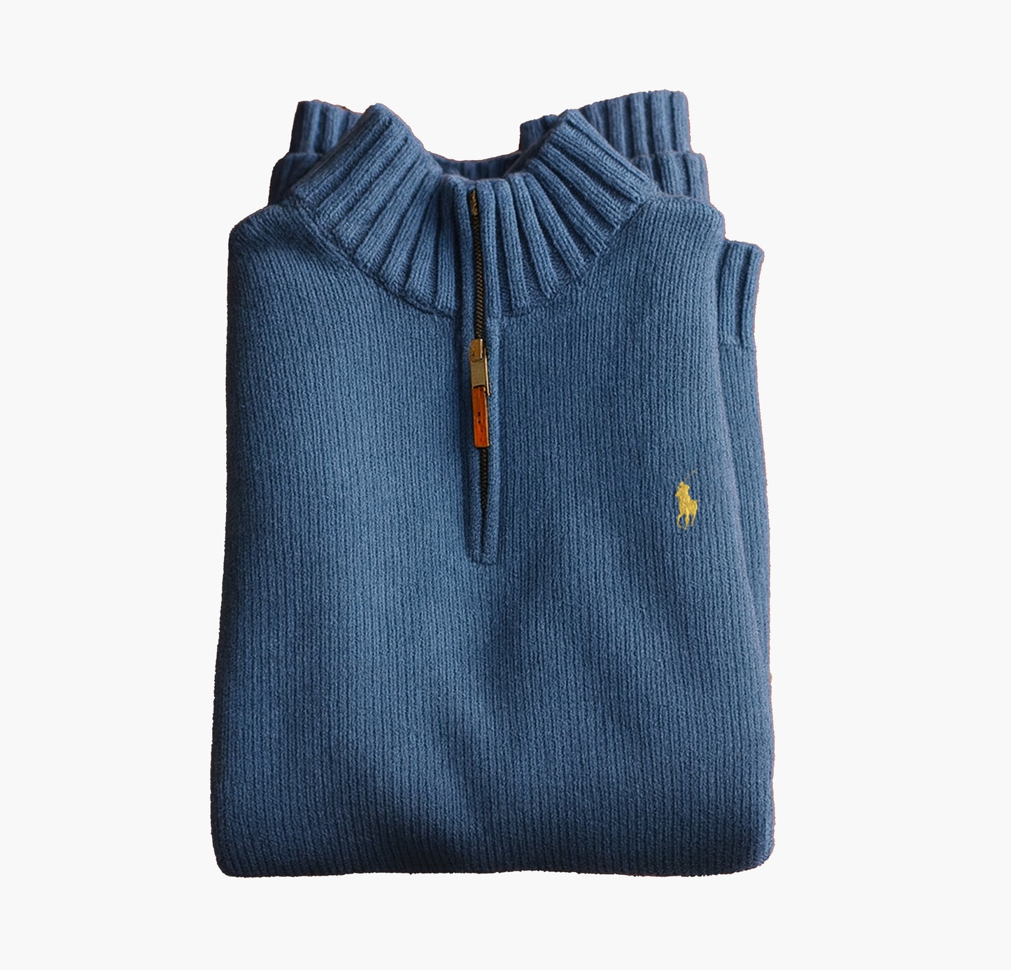 Ralph Lauren Blue Quarter-Zip Sweater (M)