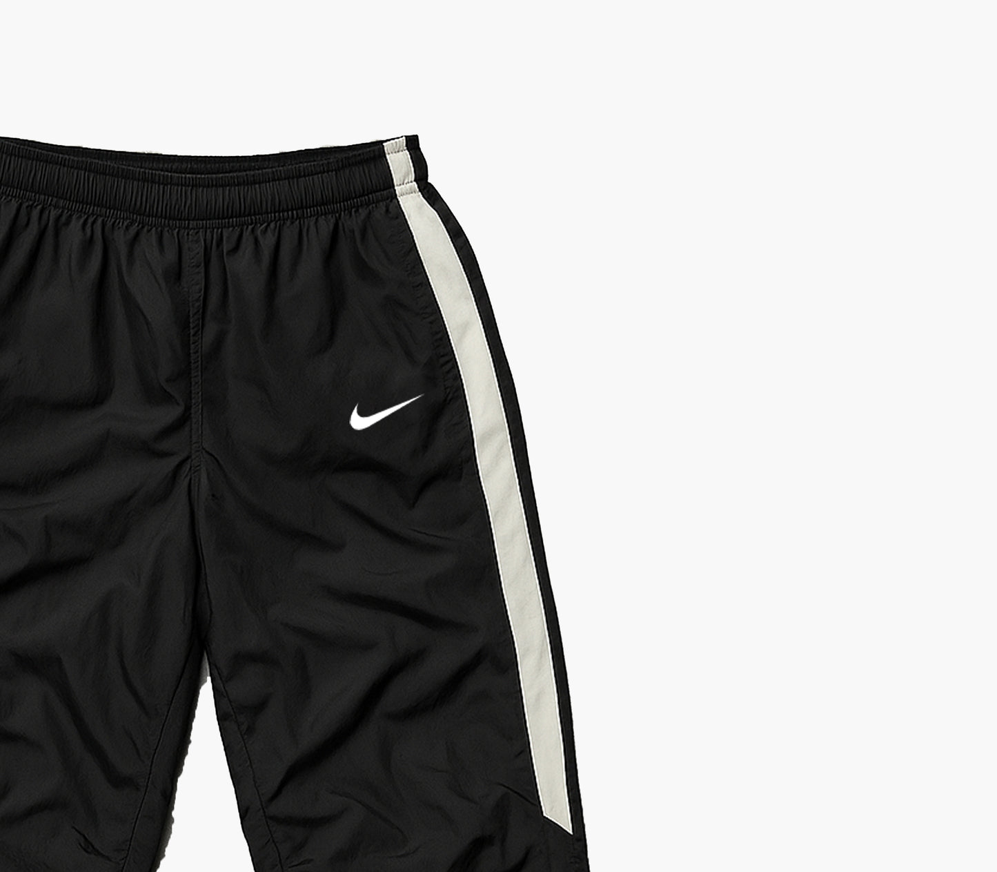 Nike Vintage Kids Track Pants Black & White (M)