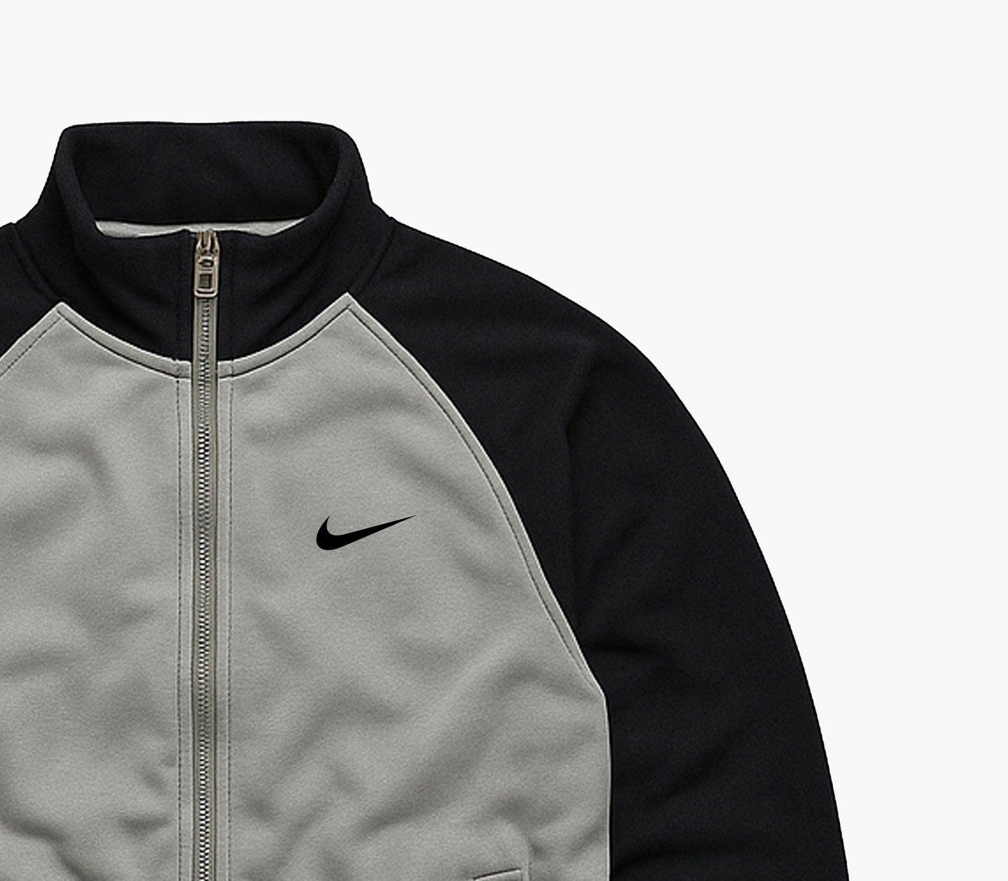 Nike Grey & Black Zip Hoodie (S)