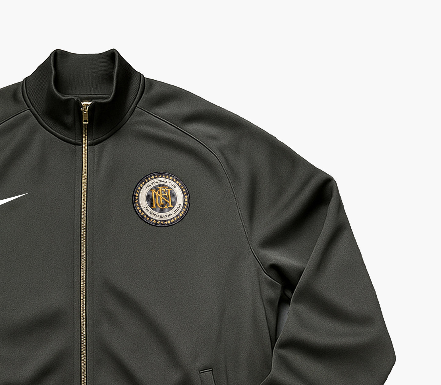 Nike Black & Gold Zip Jacket (L)