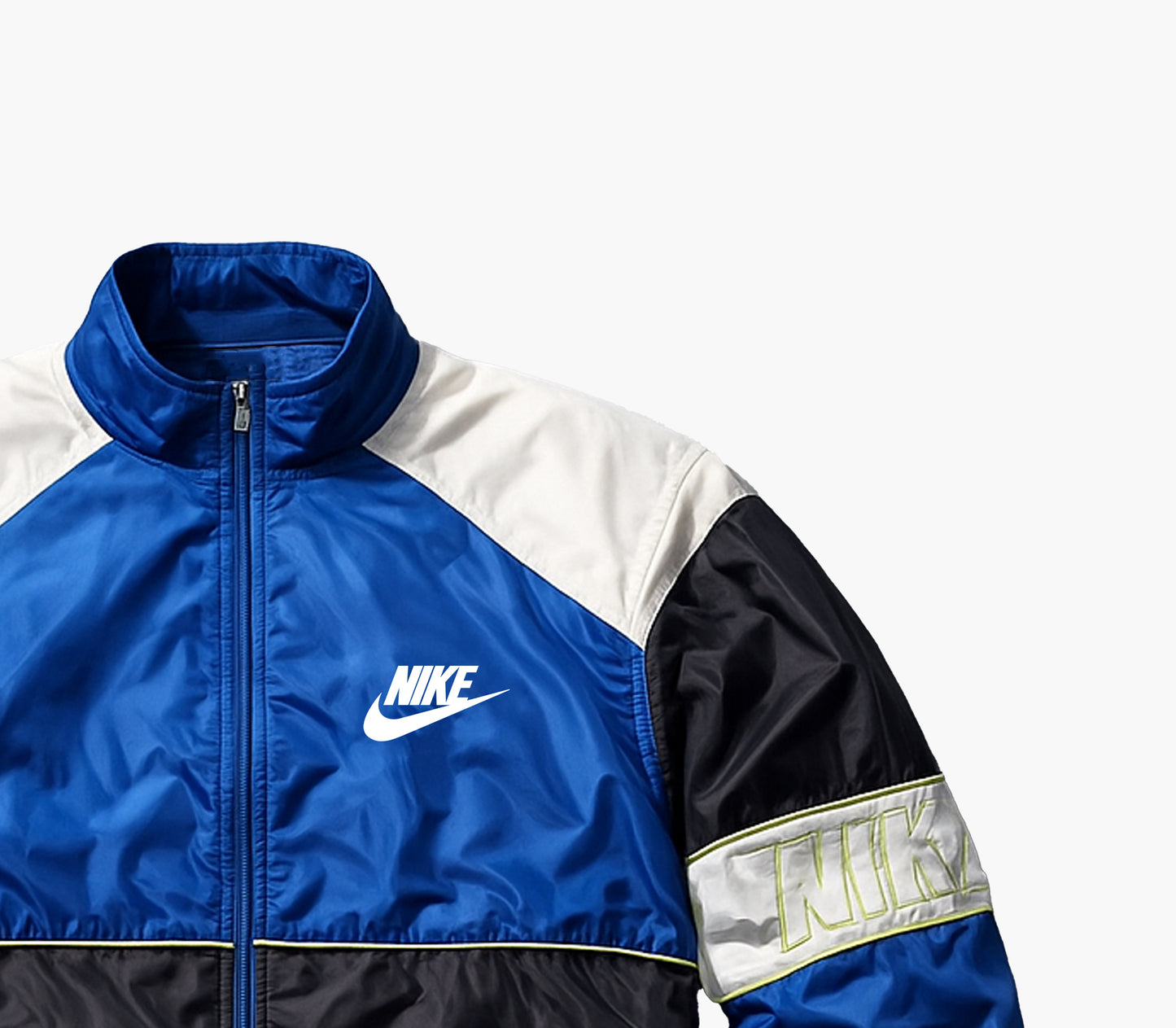 Nike Vintage 90s Track Jacket Black & Blue (L)