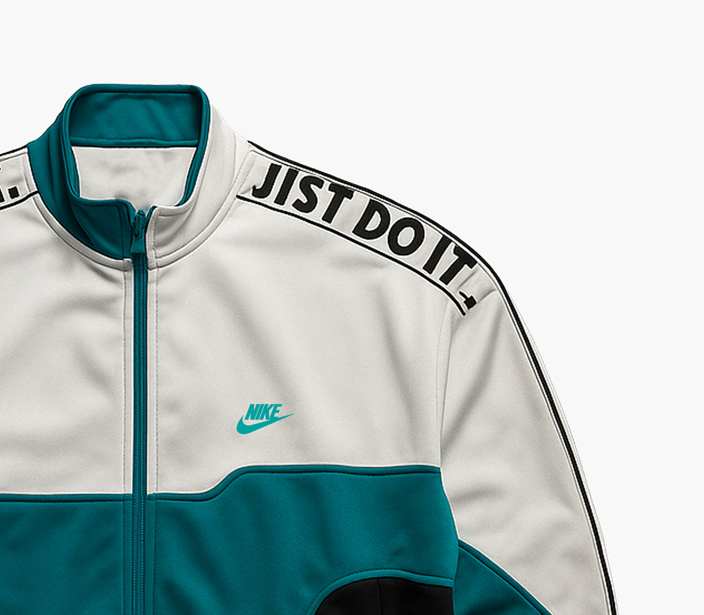 Nike Turquoise & White Vintage Jacket (L)