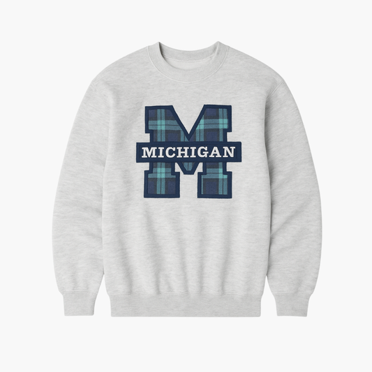 Vintage Dressing USA Michigan University Sweatshirt Embroidered Logo (XL)