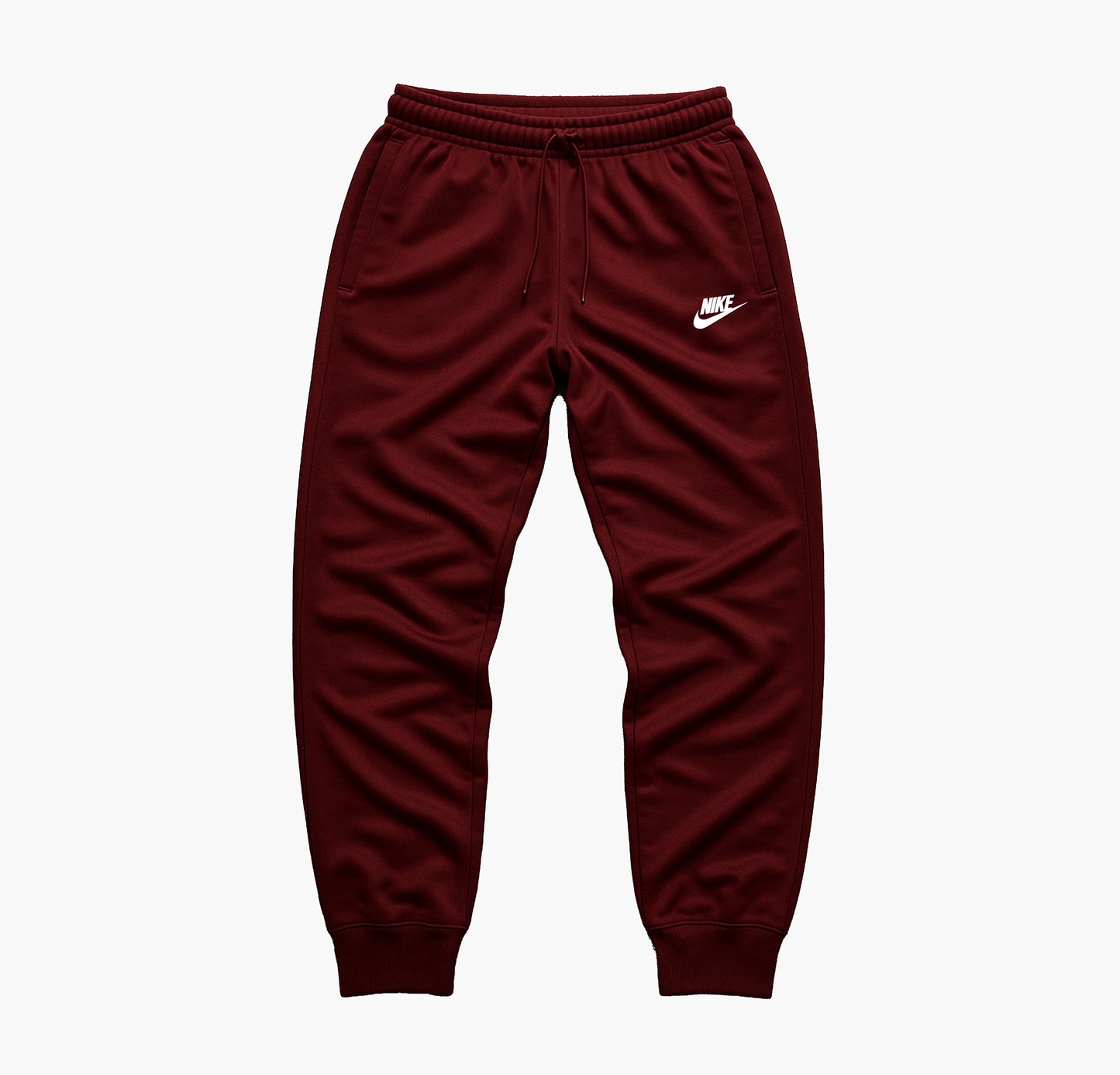 Nike Vintage Track Pants Burgundy with Side Stripes (M)