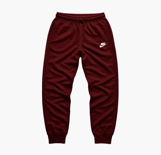 Nike Vintage Track Pants Burgundy with Side Stripes (M)