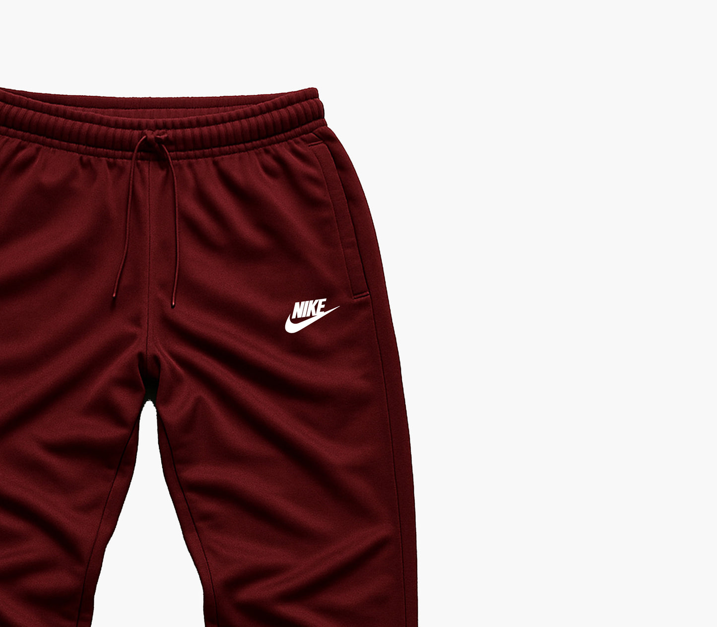Nike Vintage Track Pants Burgundy with Side Stripes (M)