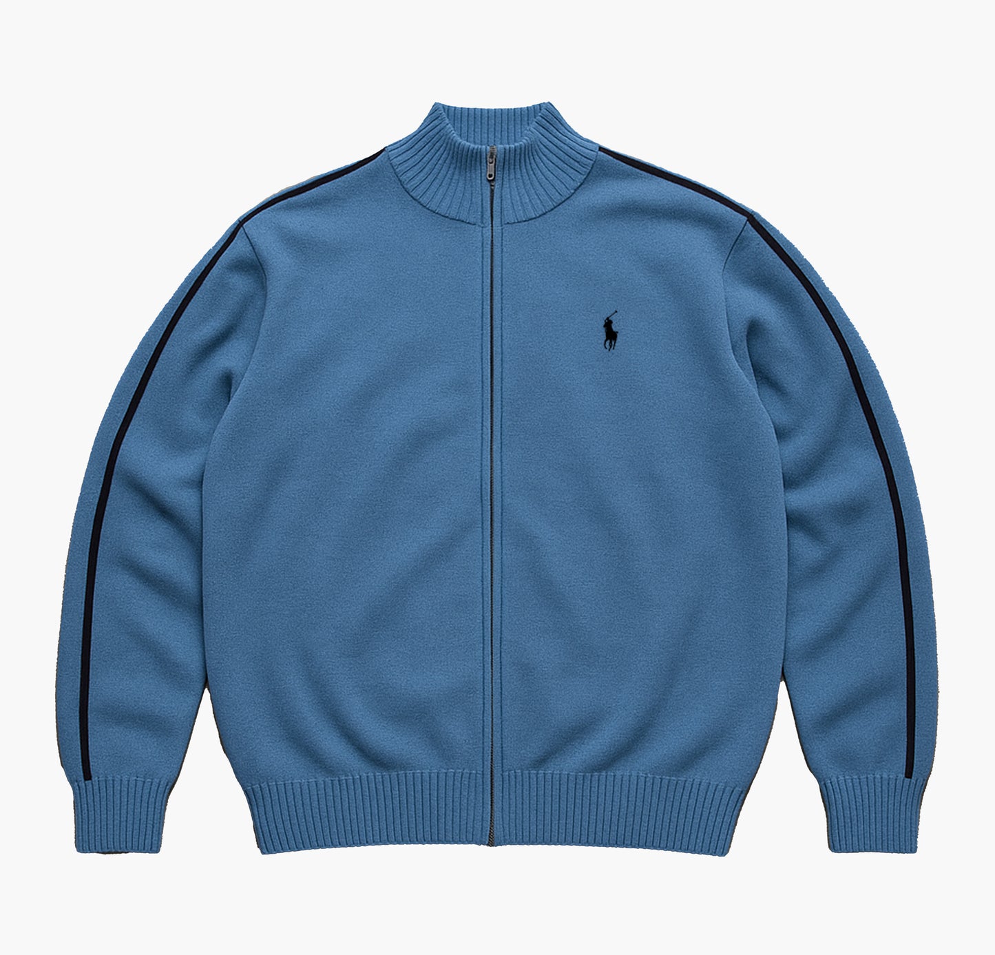 Ralph Lauren Blue Knit Zip Jacket (XL)