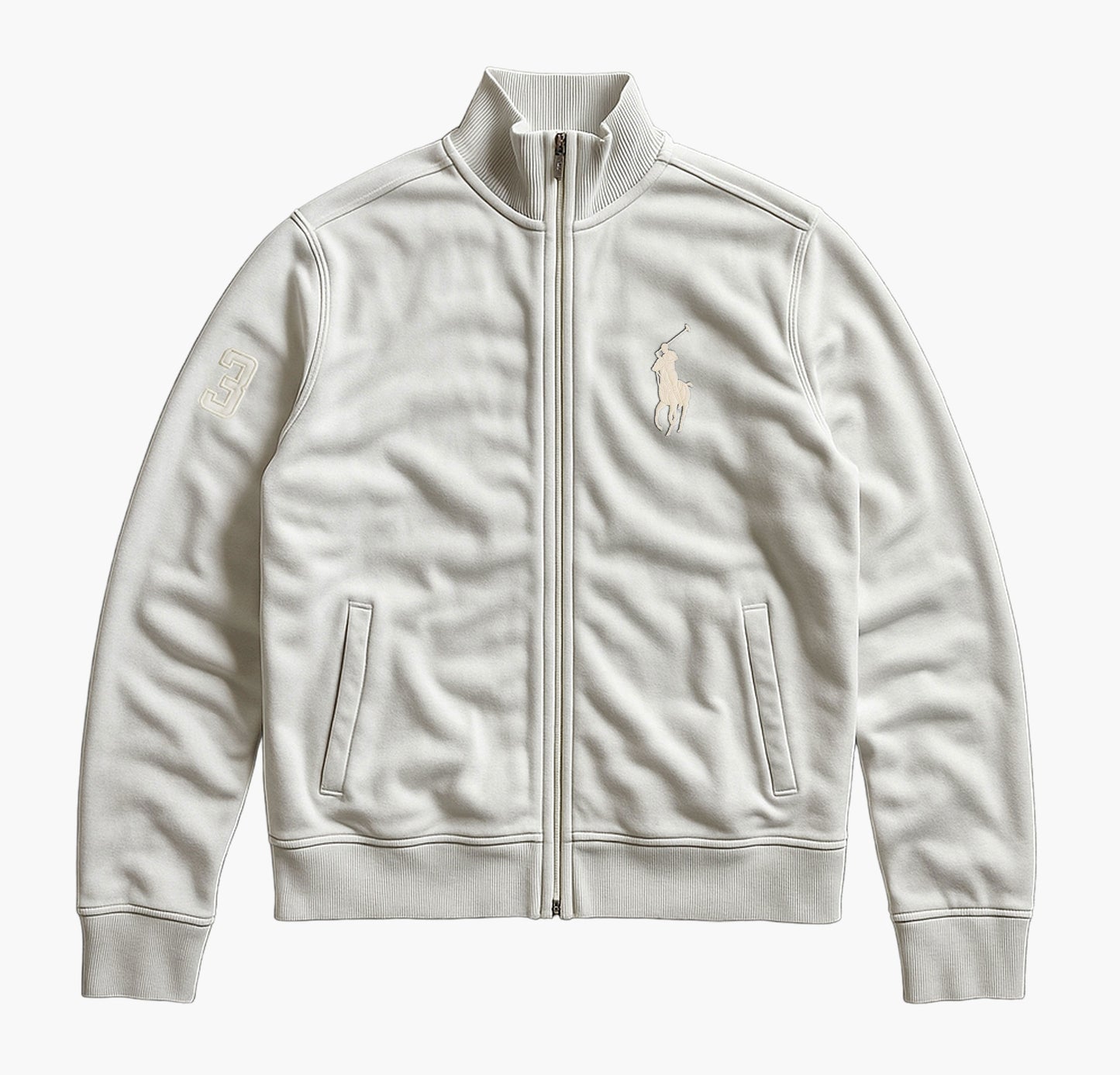 Ralph Lauren White Zip Sweatshirt (S)
