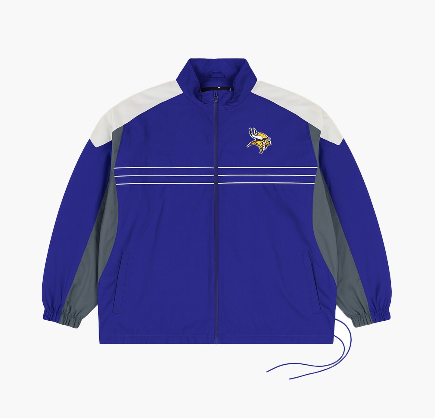 Reebok Nylon NFL Vikings Jacket Gesticktes Logo (XXL)