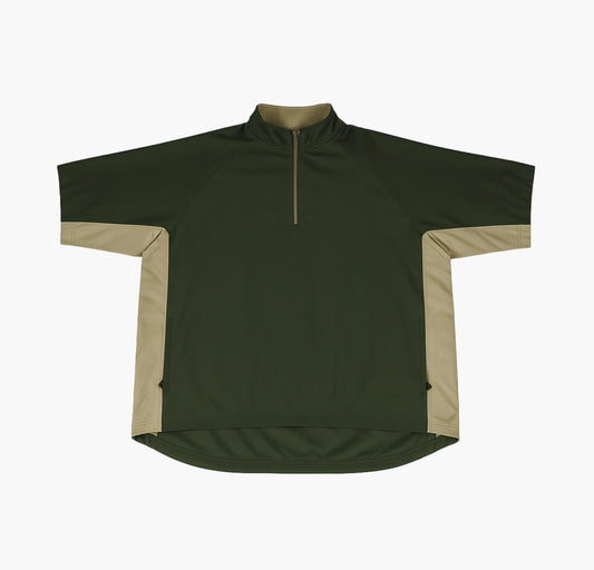 Adidas Nylon Quarter Zip Oversized Shirt Gesticktes Logo am Arm (L)