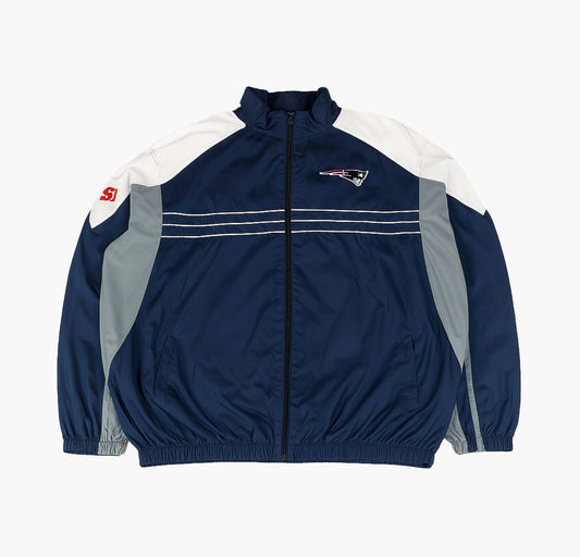 NFL New England Patriots Nylon Track Jacket Gesticktes Logo (XXL)
