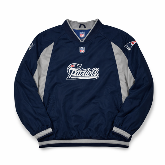 NFL New England Patrios Windbreaker Grey Embroidered Logo Vintage (M)