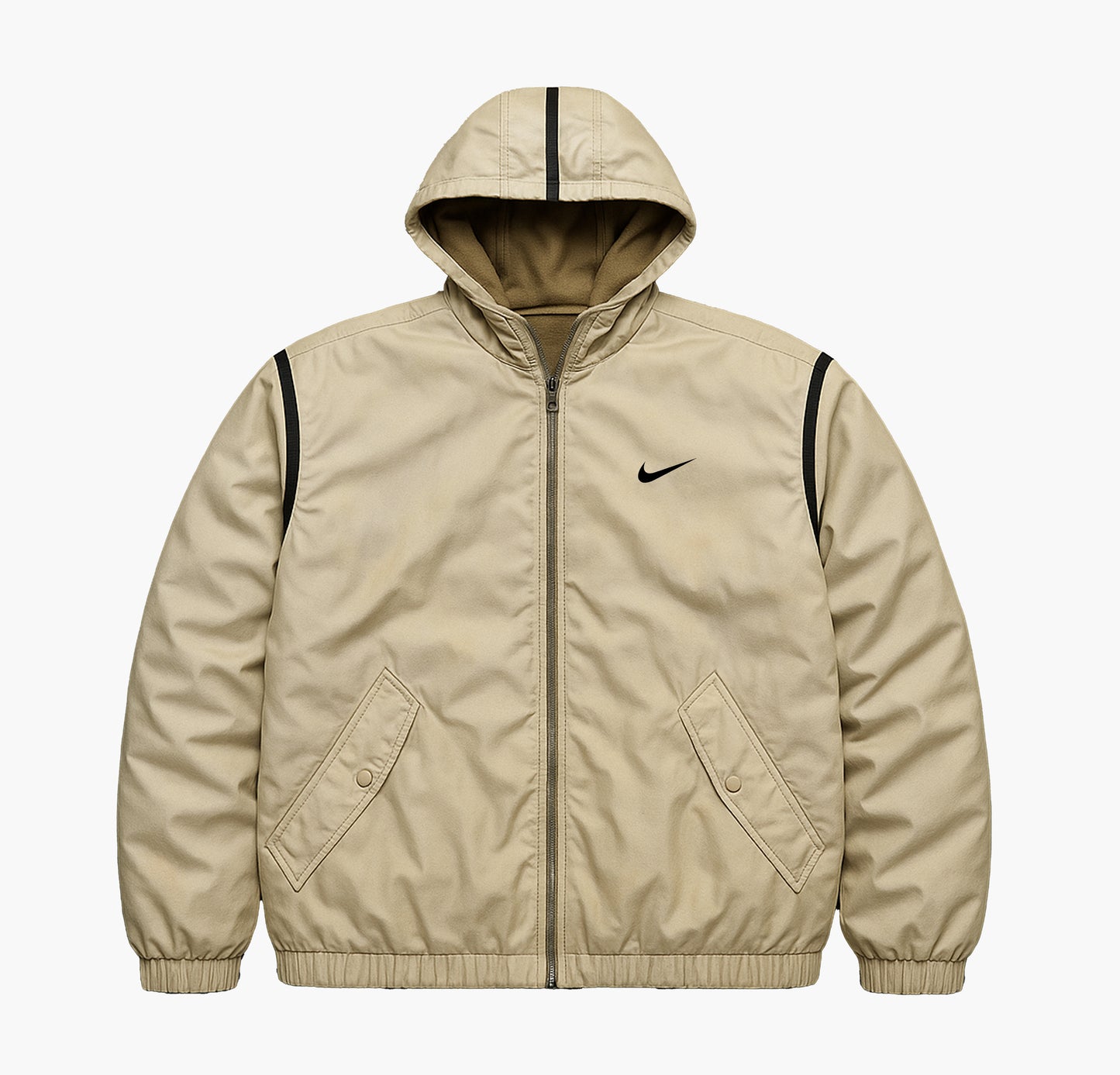 Nike Vintage Beige/Green Embroidered Logo Jacket (M)